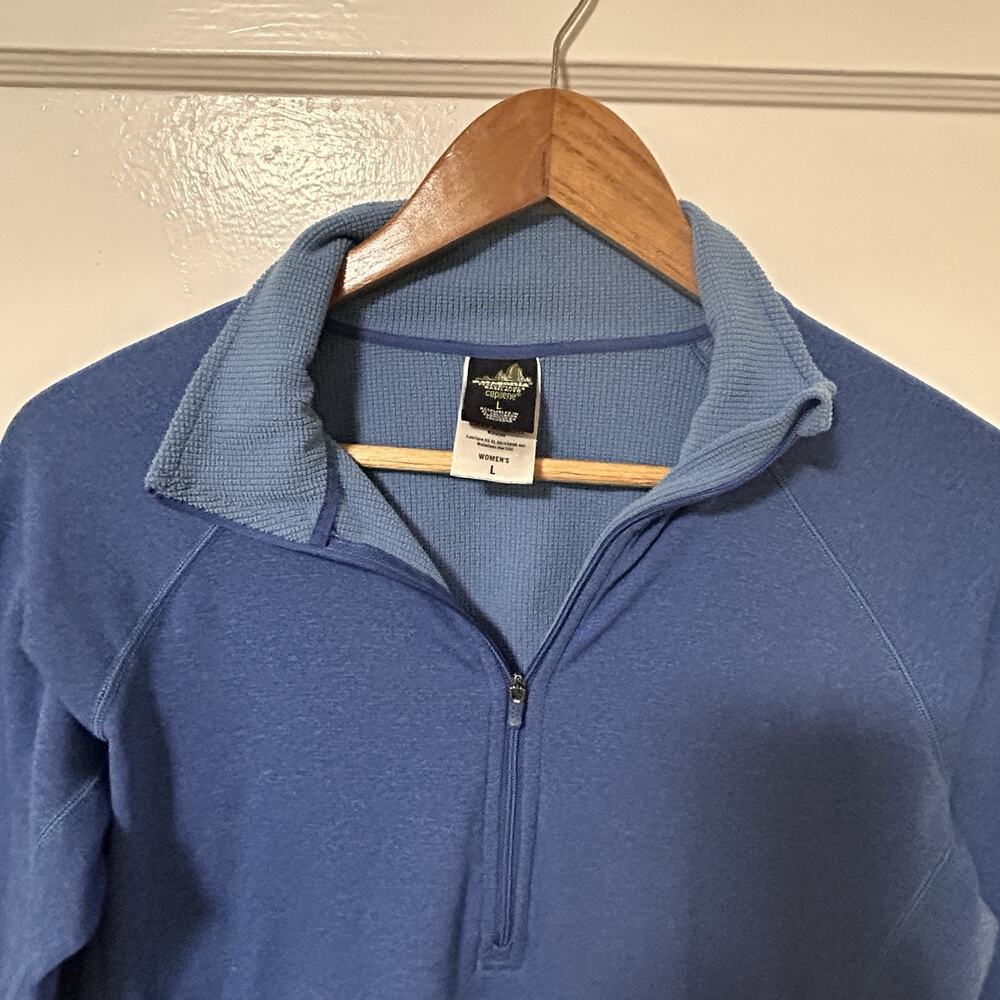 Patagonia Capilene 4 Women’s L Blue 1/4 Zip Pullover 43475 F6 Vintage 2000s